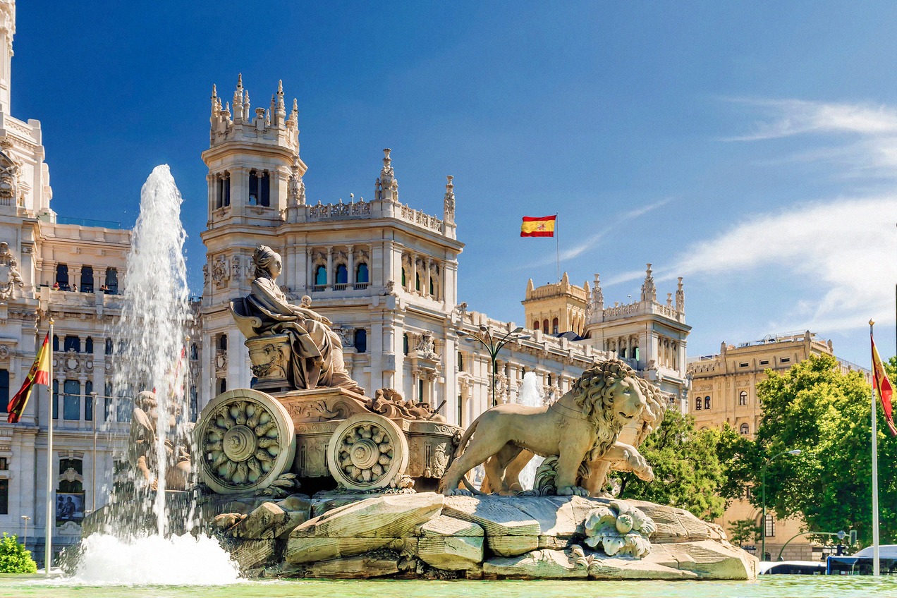 Der Cibeles-Brunnen in Madrid
